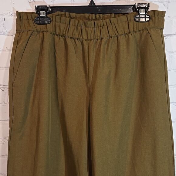 Talbots Green Pull On Wide Leg Pants Size S NWT - Picture 2 of 10